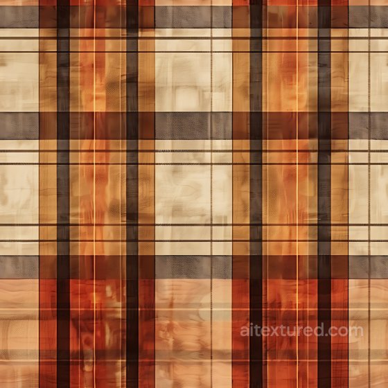 Warm Earthy Brown and Beige Plaid Fabric Seamless Texture Plaid texture preview
