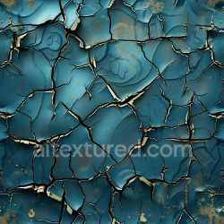 seamless Seamless 3D PBR cracked teal paint texture with gold flake accents texture 8k free download PBR