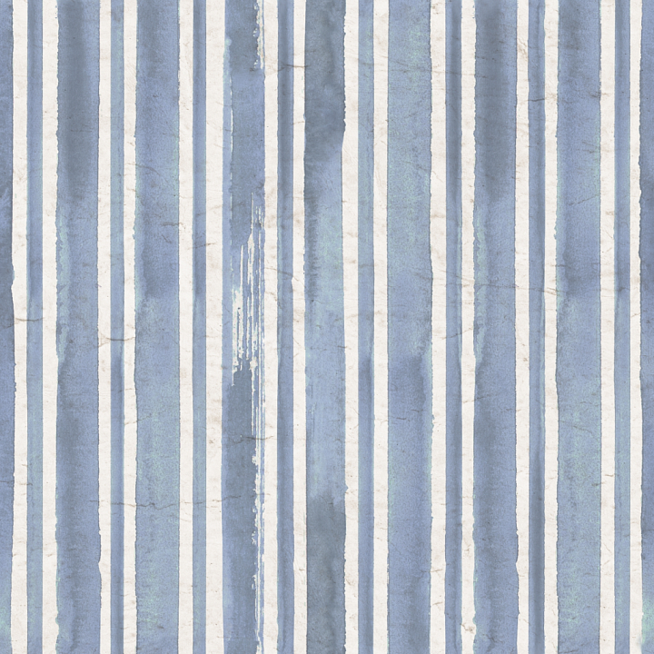 Watercolor Stripes of Watercolor Blue and White Stripes Fabric seamless PBR texture preview
