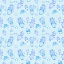 seamless Seamless 3D PBR Texture of Light Blue Watercolor Baby Boy Toys Pattern texture 8k free download PBR