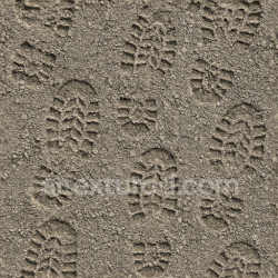 seamless Seamless 3d texture pbr 8k gravel impressions with boot prints on rough surface texture 8k free download PBR