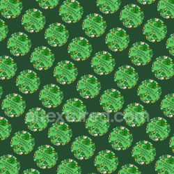 seamless Seamless 3D PBR Digital Paper Texture with St Patrick's Day Clover Pattern texture 8k free download PBR