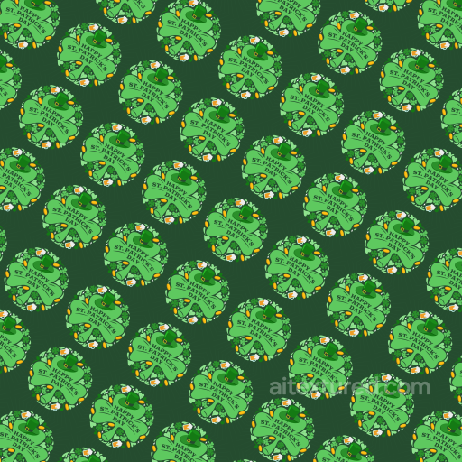 Digital Paper Texture with St Patrick's Day Clover Pattern seamless St patrick digital paper bundle PBR texture