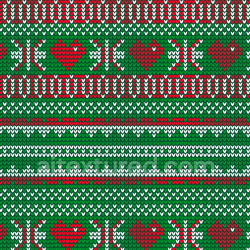 seamless Seamless 3D PBR Knitted Christmas Digital Paper Texture with Heart and Snowflake Pattern texture 8k free download PBR