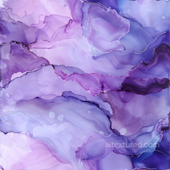 Alcohol Ink PBR Texture with Violet and Purple Fluid Waves Alcohol ink texture preview