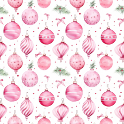 seamless Seamless 3D PBR Texture of Pink Christmas Ornament Pattern Digital Paper texture 8k free download PBR