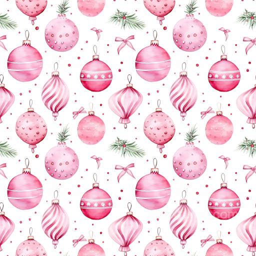 All Christmas Digital paper Texture of Pink Christmas Ornament Pattern Digital Paper seamless All Christmas Digital paper PBR texture