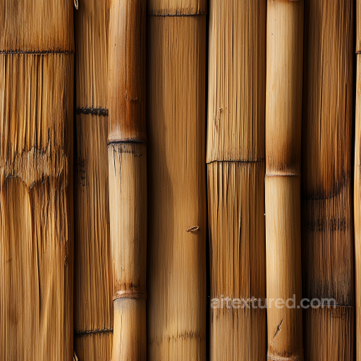 Natural Bamboo Culms Seamless Texture with Vertical Fiber Grain seamless Bamboo PBR texture