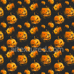 seamless Seamless 3D PBR Texture of Vintage Spooky Pumpkin Pattern texture 8k free download PBR