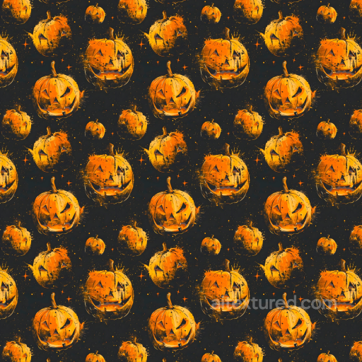 Vintage Halloween Texture of Vintage Spooky Pumpkin Pattern seamless Vintage Halloween PBR texture