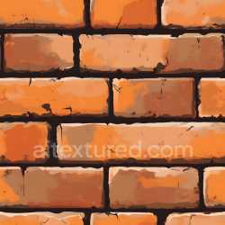 seamless Seamless 3D Cracked Orange Brick Wall PBR Texture with Weathered Details texture 8k free download PBR