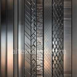 seamless Seamless 3D Steel PBR Texture Set Featuring Smooth, Patterned, and Textured Metallic Strips texture 8k free download PBR