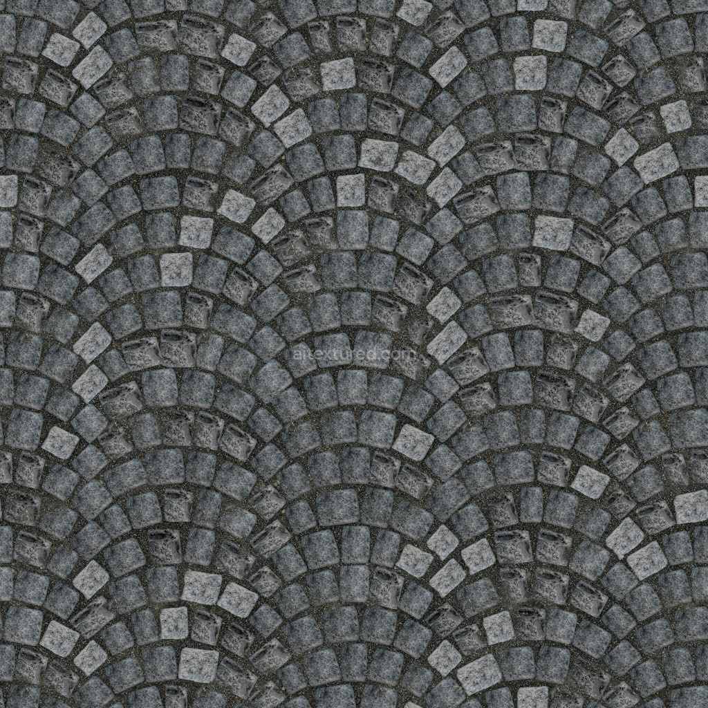Seamless paving stones texture with a gray stone pattern