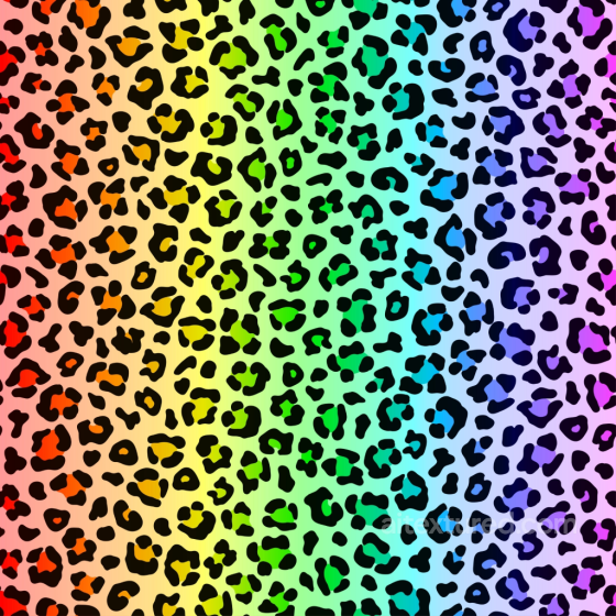 Rainbow Leopard Print Fabric Texture with Vibrant Gradient Leopard Print texture preview