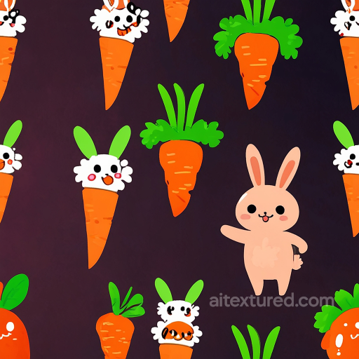 Featuring Playful Easter Bunnies and Bright Carrots seamless All Easter Digital paper PBR texture