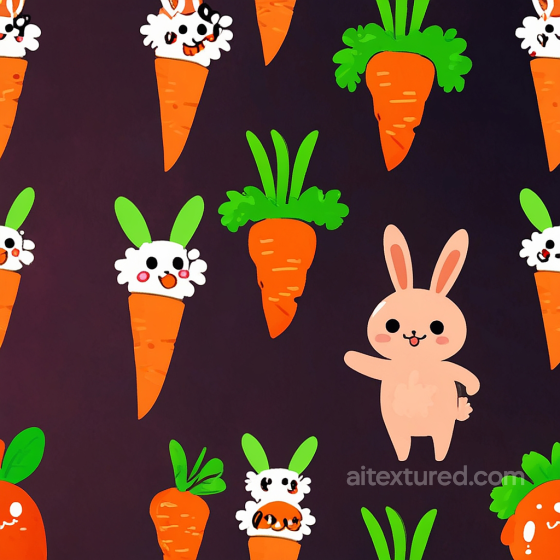 Featuring Playful Easter Bunnies and Bright Carrots All Easter Digital paper texture preview