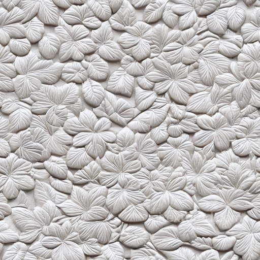 embossed white leather PBR texture with floral pattern seamless Leather PBR texture