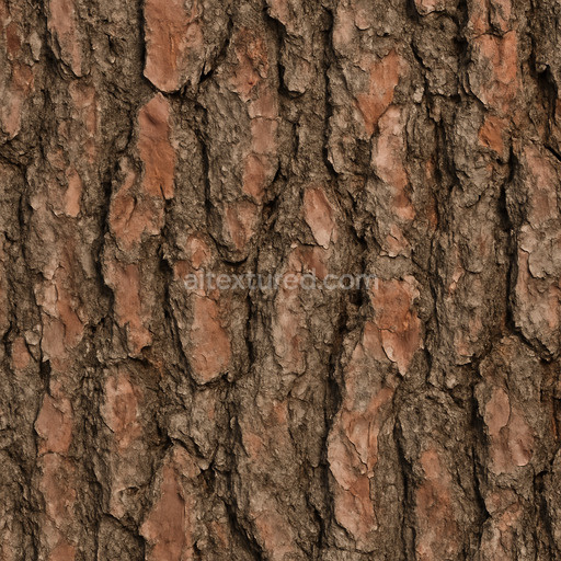 Dirty Pine Bark Texture Seamless 1024X1024