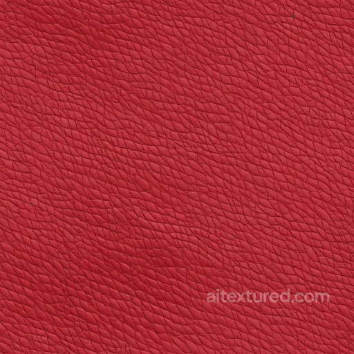 Red Pebbled Grain Leather Seamless Texture with Subtle Wrinkles seamless Leather PBR texture