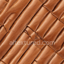 seamless Seamless 3D PBR Padded Brown Leather Upholstery Texture with Detailed Stitching and Wrinkles texture 8k free download PBR