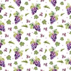 Pattern Bundle - Seamless 3D Pattern PBR Texture with Watercolor Grape Clusters and Green Leaves texture preview