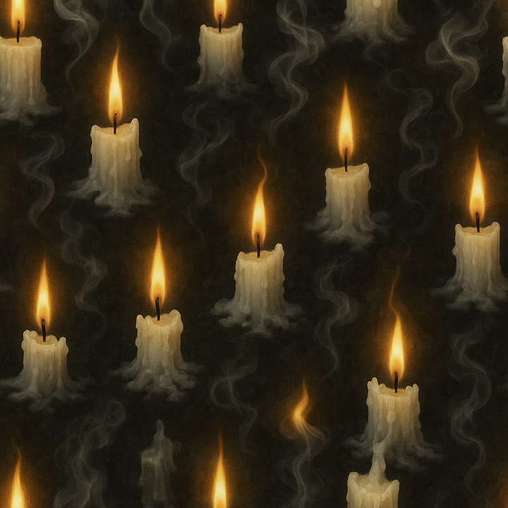 Candlelight Glow With Flickering Flame For Halloween seamless PBR texture preview