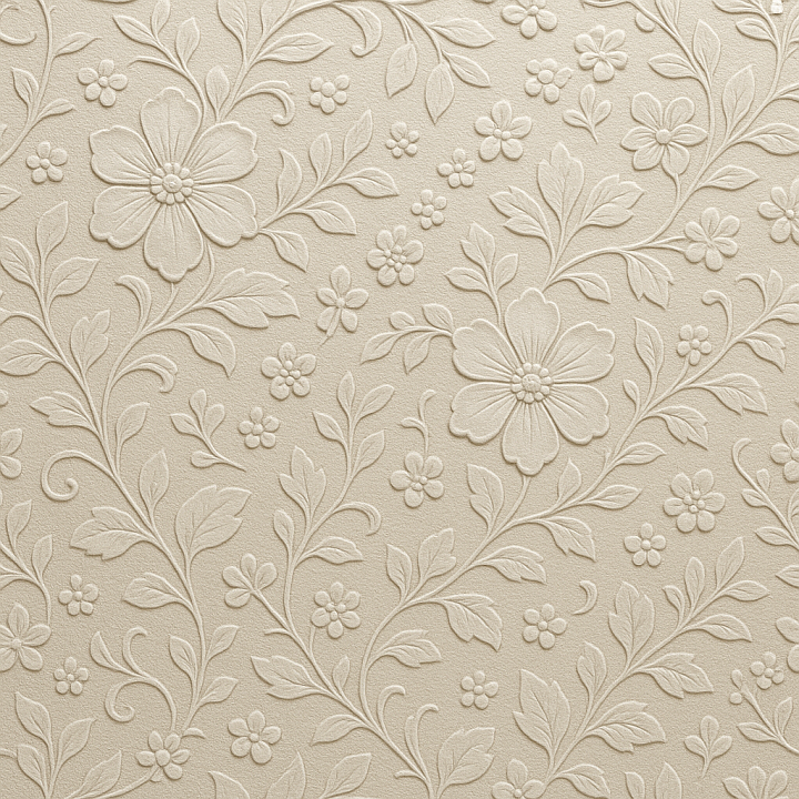 Embossed Stationery Floral Motif seamless PBR texture preview