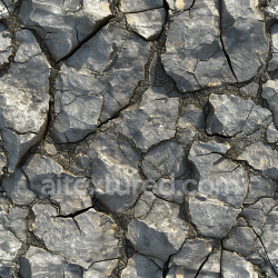 seamless Seamless 3D cracked stone ground PBR texture with natural fractures and rugged surfaces texture 8k free download PBR