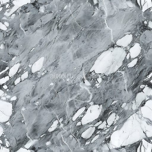 Seamless 3D Grigio Carnico Grey Marble PBR Texture with Bold Veins