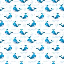 Pattern Bundle - Seamless 3D Pattern PBR Texture with Playful Blue Whale Cartoon Motifs texture preview