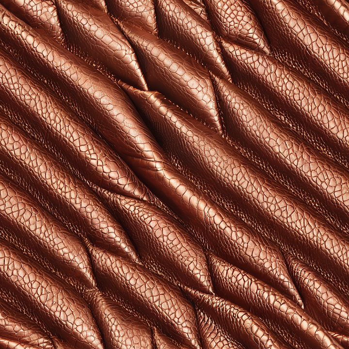 Embossed Copper Leather With Metallic Sheen And Intricate Scale-Like Gr… seamless PBR texture preview