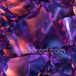 seamless Seamless 3D fractured glass PBR texture in vibrant purple and blue hues with sharp edges texture 8k free download PBR
