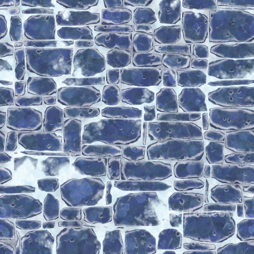 Stylized Cartoon Floor Ground Hand Painted Rock - Seamless PBR Texture seamless Flooring PBR texture