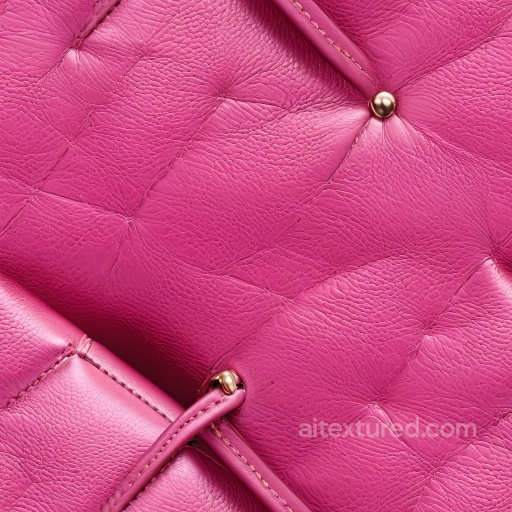 Quilted Pebbled Pink Leather PBR Texture with Metal Stud Details seamless Leather PBR texture