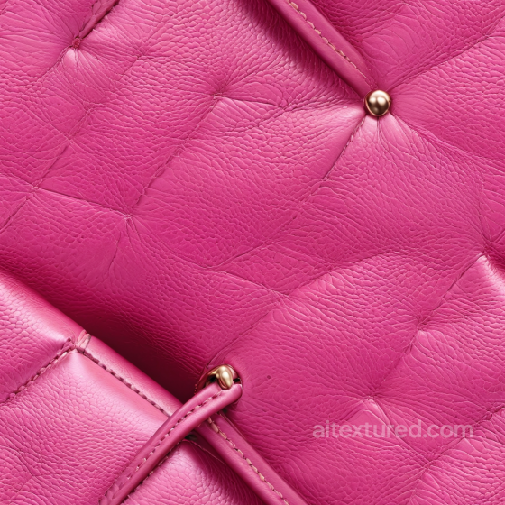 Quilted Pebbled Pink Leather PBR Texture with Metal Stud Details Leather texture preview