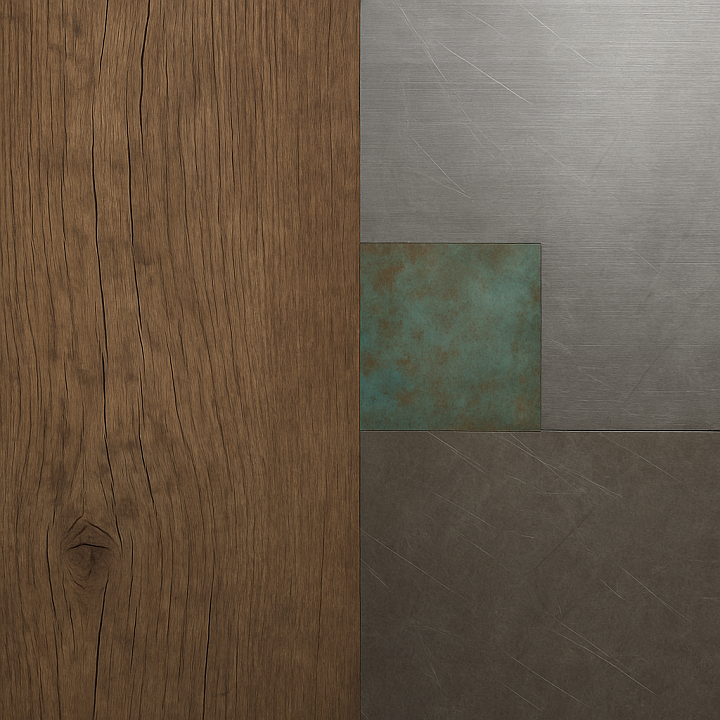 Weathered Wood Surface With Grainy Wood seamless PBR texture preview