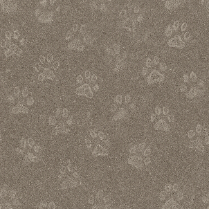 Paw Prints On Dusty Surface With Footprint Smudge Details seamless PBR texture preview