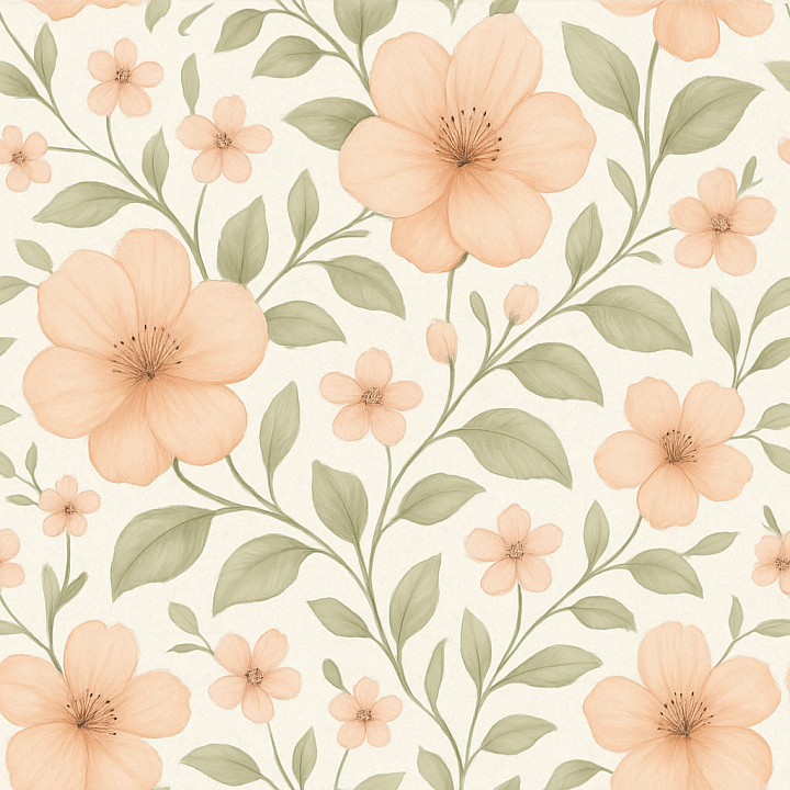 Smooth Floral Pattern seamless PBR texture preview