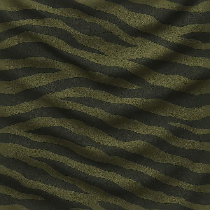 Tiger Stripe Camo With Rippling Fabric And Blending Colors seamless PBR texture preview
