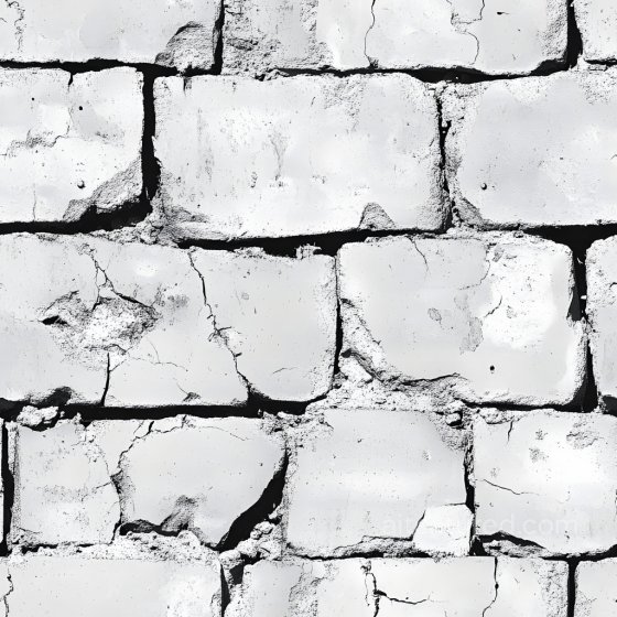 cracked white brick wall PBR texture with chipped and fractured details Brick texture preview