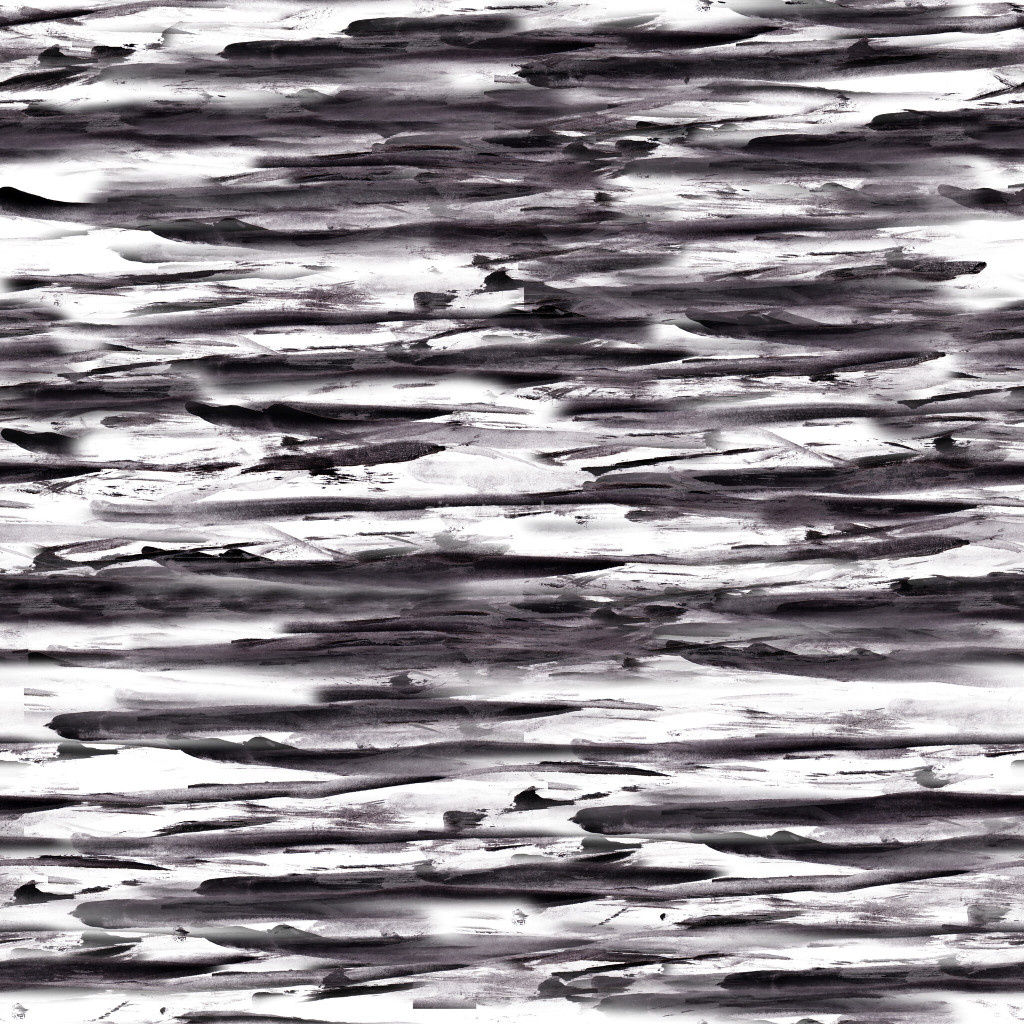 Seamless smear PBR texture with layered black and white design