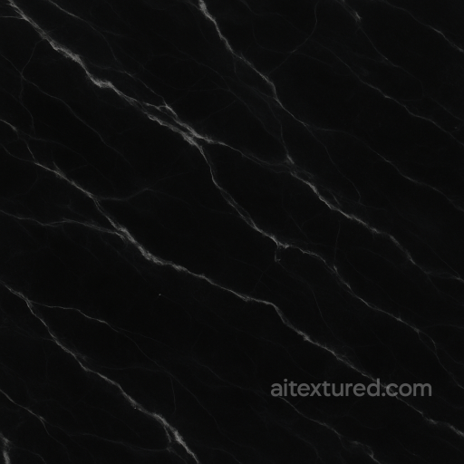 Polished Black Onyx Natural Pattern With Onyx Veins seamless Onyx PBR texture