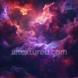 seamless Seamless 3D Space PBR Texture Featuring Vibrant Nebula Clouds and Starfield texture 8k free download PBR
