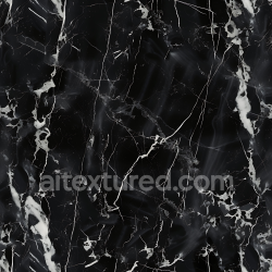seamless Seamless 3D Black Natural Marble PBR Texture with White Vein Detailing texture 8k free download PBR