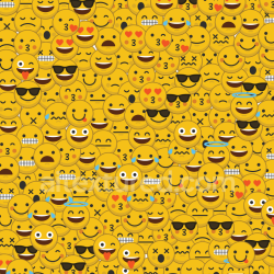 seamless Seamless 3D PBR Texture Featuring a Bright Yellow Happy Face Emoji Pattern texture 8k free download PBR