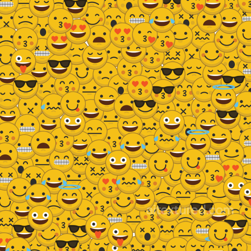 Featuring a Bright Yellow Happy Face Emoji Pattern seamless Happy Face pattern PBR texture