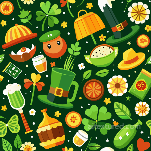 with Colorful St Patrick Digital Paper Pattern seamless St patrick digital paper bundle PBR texture