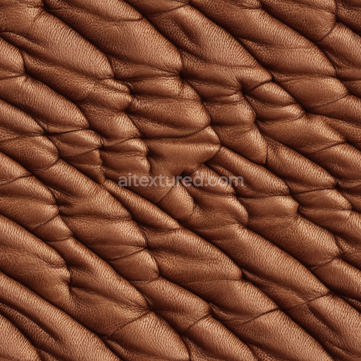 Seamless 3D PBR Wrinkled Brown Leather Texture with Deep Grain and Soft Matte Finish