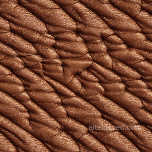 Wrinkled Brown Leather Texture with Deep Grain and Soft Matte Finish seamless Leather PBR texture