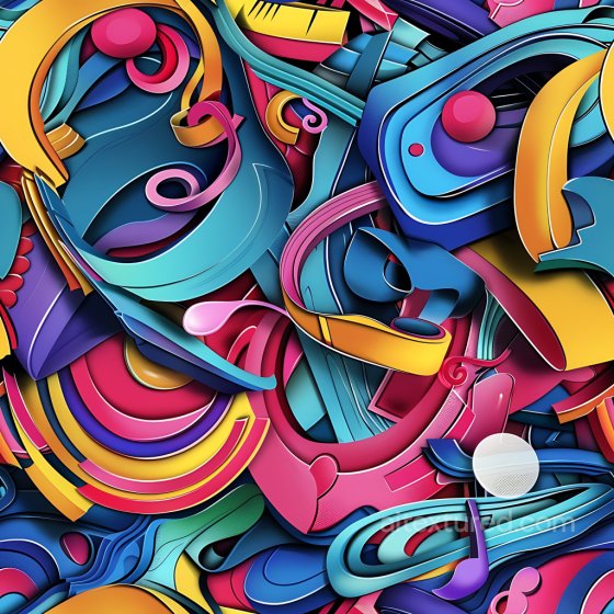 Vibrant Abstract Graffiti Seamless Texture with Colorful Curves & Layers Graffiti texture preview